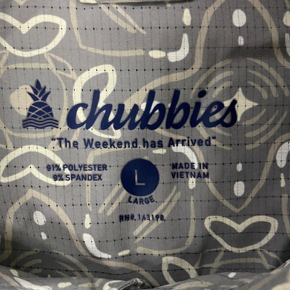 Chubbies Friday Shirt Mens L  Echo Breezetech 2.0 Stretch Performance Breathable - Picture 2 of 6